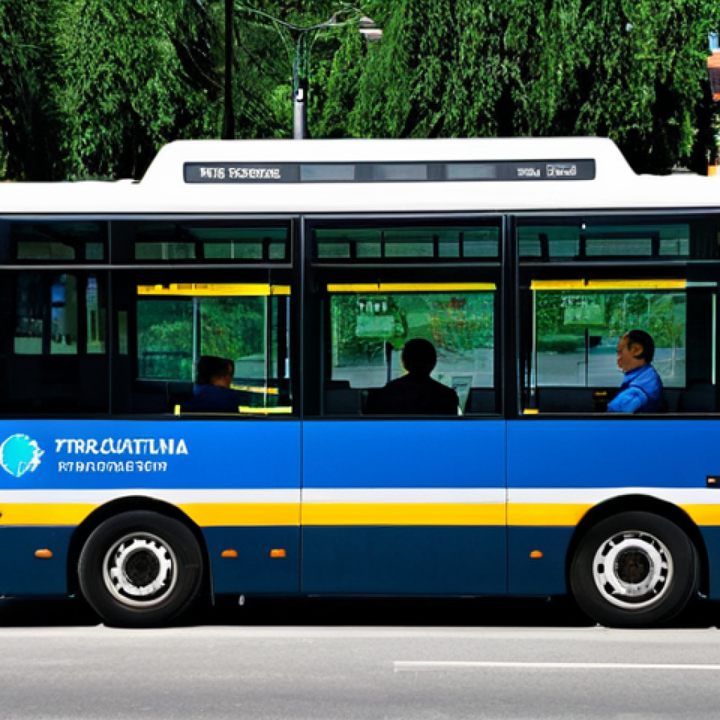 Modern Pristina Bus Stop**
"A bright and clean Pristina bus stop with modern signage, showing a digital display with bus schedules, fully clothed people waiting, appropriate attire, safe for work, showcasing diversity, perfect anatomy, natural proportions, realistic style, daytime, sunny weather, well-lit, family-friendly, emphasizing a sense of community and safe public transportation."
**