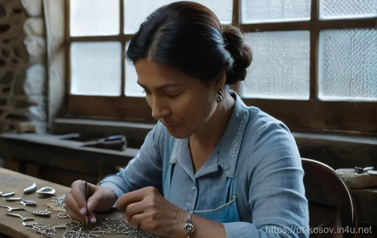 코소보에서 기념품 추천 - Prompt 1: The Artisan's Delicate Craft**