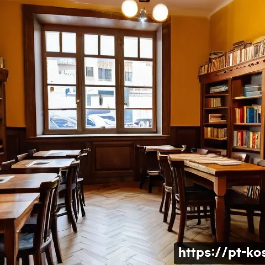 코소보에서 책 구매 방법 - A cozy and charming local bookstore in Pristina, Kosovo, showcasing a warm and inviting interior wit...